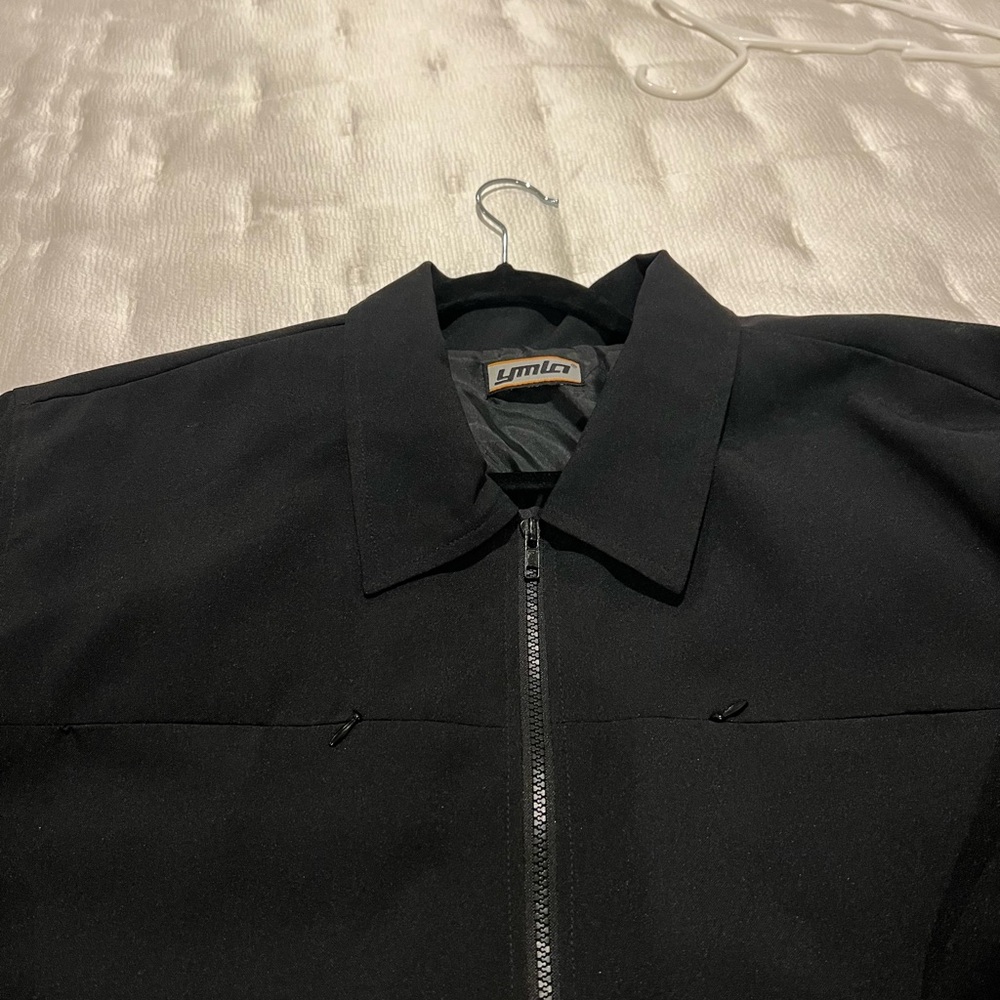 YMLA Midnight Black Structured Elegant Shirt Jacket NWOT - Picture 4 of 8